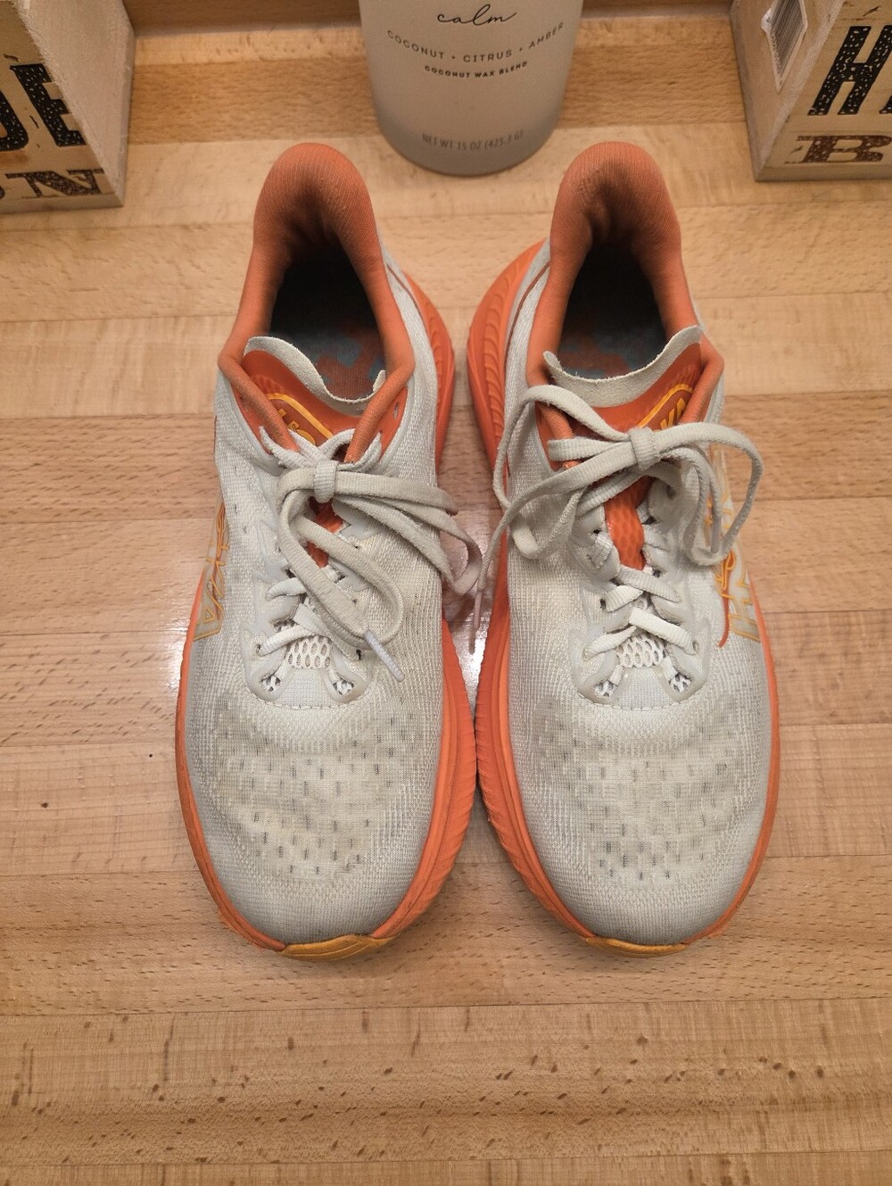 HOKA Mach 6 Running Shoes Frost/Lava Women's Size 7.5 - Picture 6 of 10
